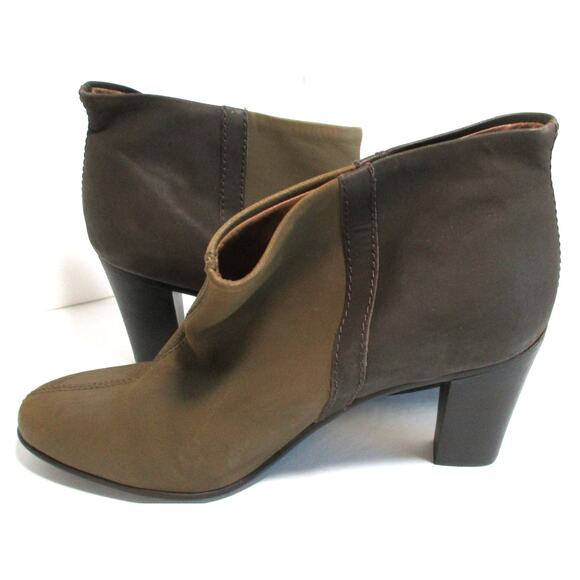 LL Bean Women's Brown Pull On High Heel Ankle Boots Size 7.5M - Picture 7 of 10